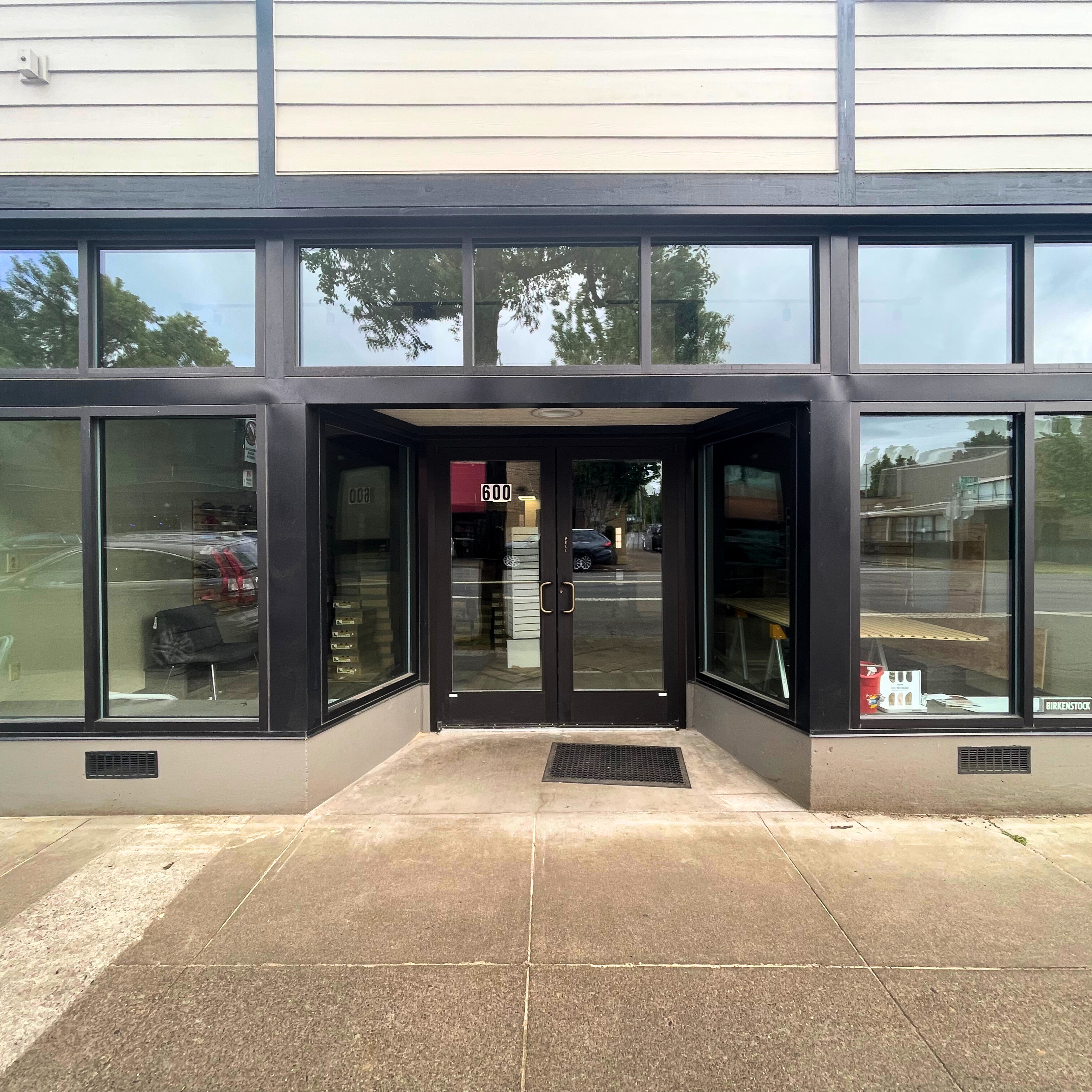The exterior of Shoemates Footwear and Repair in Newberg as its being built