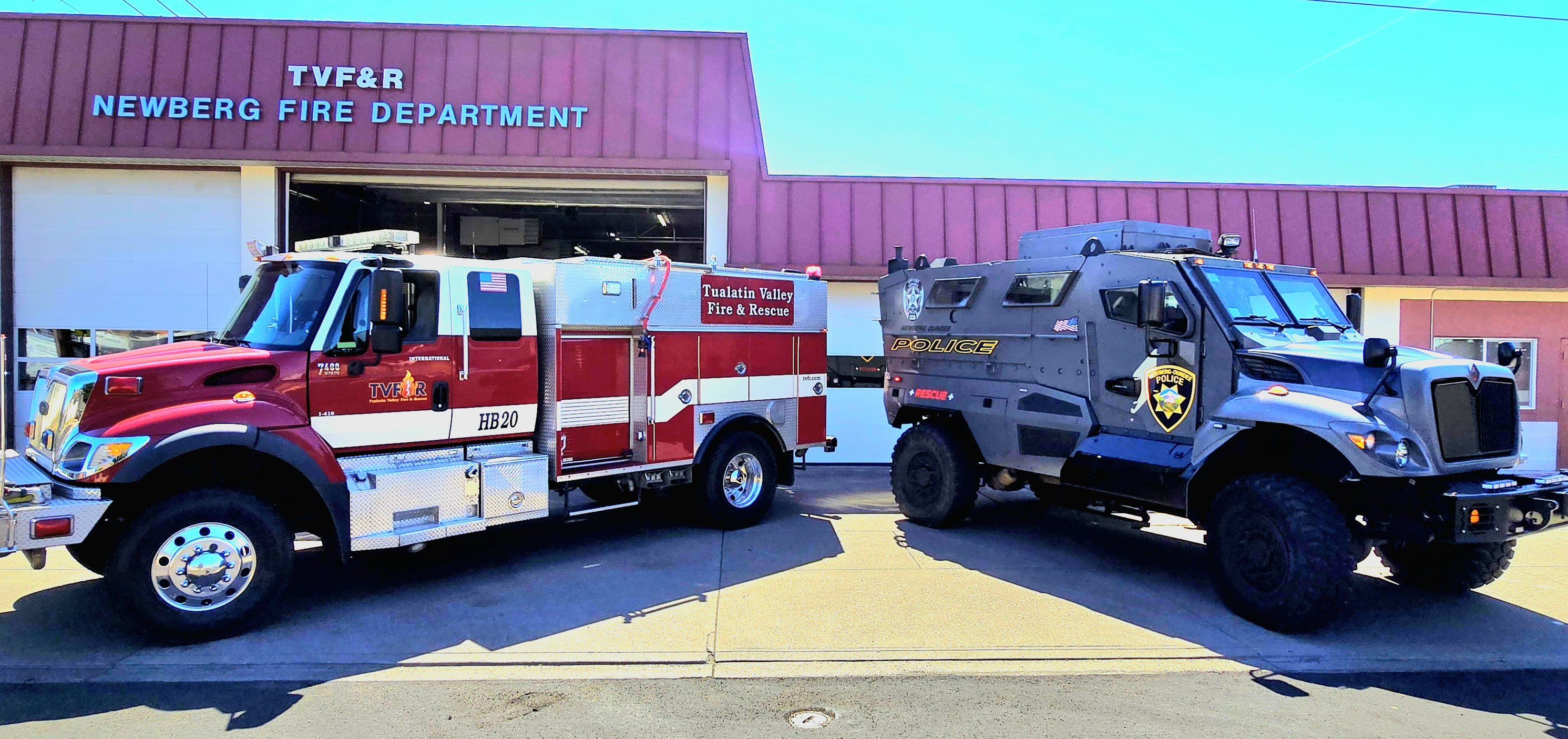 Newberg Police Acquire Armored Vehicle for Rescue Operations