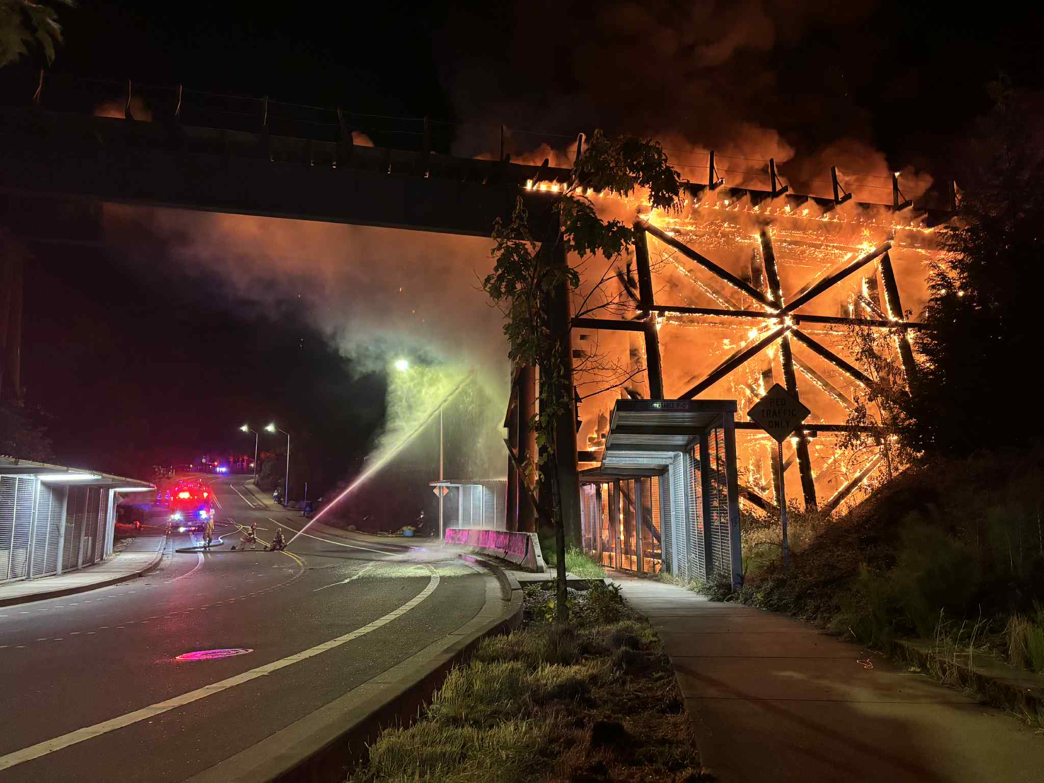 Villa Road Trestle Catches Fire Early Sunday; Cause Under Investigation