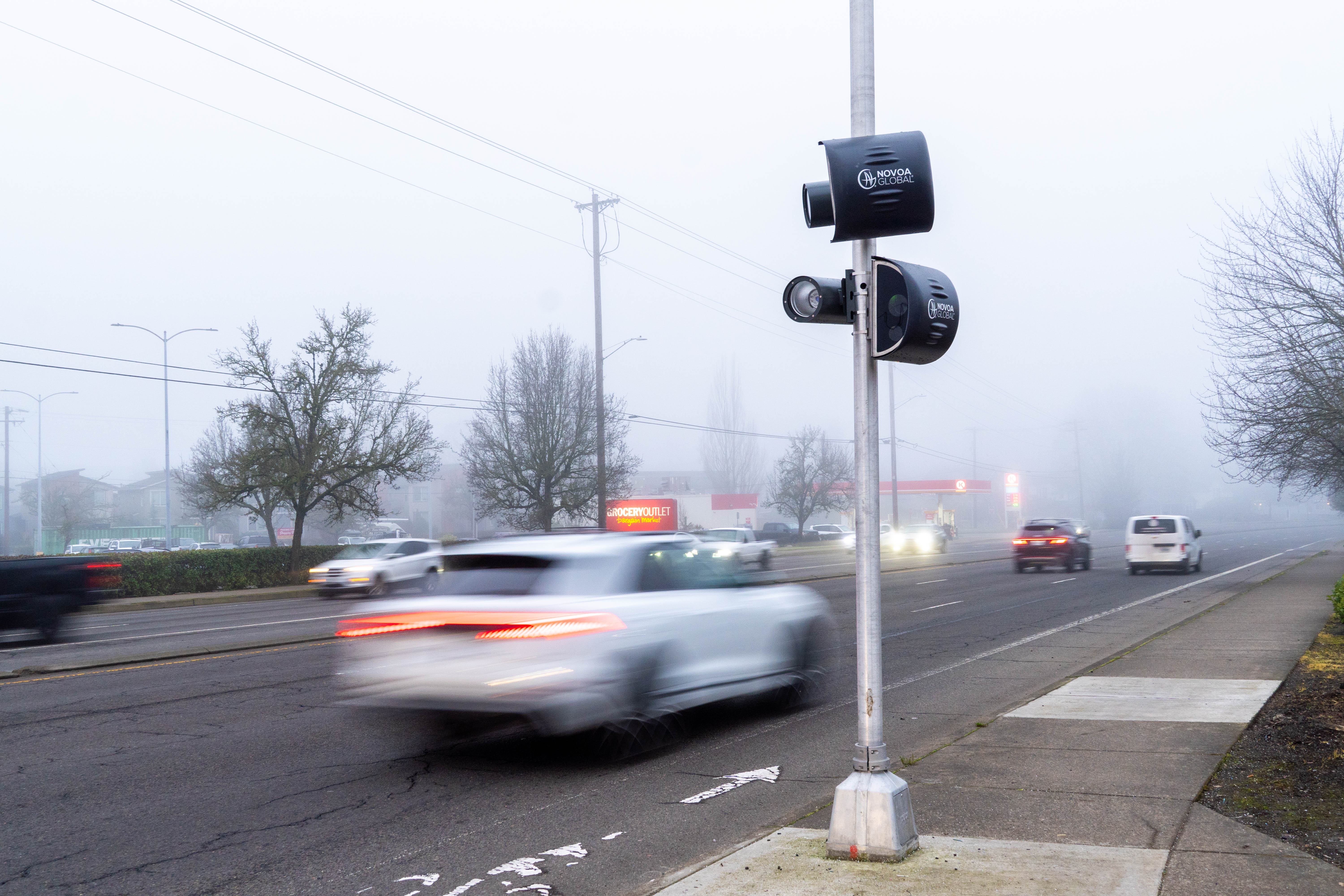 After a failed rollout of red light cameras in October 2024, the City of Newberg contracted NovaGlobal to take over the red light camera program at the corner of OR 99W and Villa Rd in Newberg. (Branden Andersen / Newsberg)